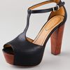 See By Chloé T Strap Platform Sandals in Black - Lyst