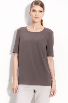 St. John Collection Jewel Neck Tee - Lyst