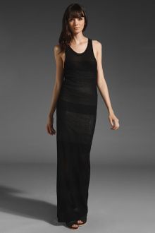T By Alexander Wang Rib Long Tank Dress - Lyst