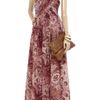 Tibi Swirl Paisley Printed Silkchiffon Maxi Dress in Red (black) - Lyst