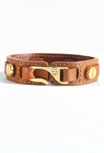 Tory Burch Hook Leather Wrap Bracelet - Lyst