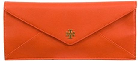 Tory Burch Robinson E/w Envelope Clutch in Red - Lyst