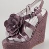 Vera Wang Penny Flower Wedge Espadrilles in Purple (prugna) - Lyst