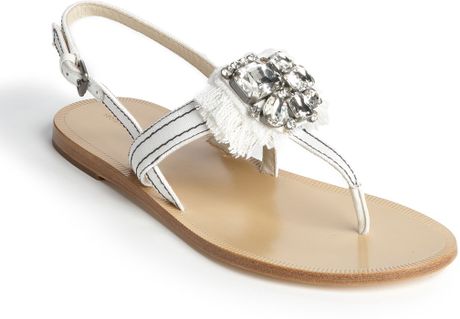Vera Wang Robbie Sandal in White - Lyst