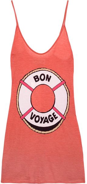 Wildfox Bon Voyage Tank in Pink - Lyst