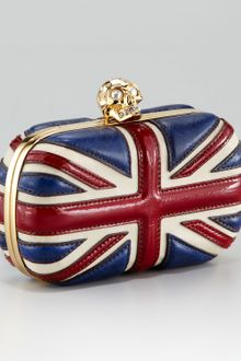 Alexander McQueen Skull-clasp Britannia Box Clutch - Lyst
