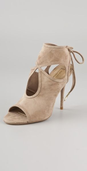 Aquazzura Sexy Thing Suede Ankle Booties - Lyst