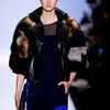 Bcbgmaxazria Fall 2012 Silk Satin Split Front Dress in Blue (black, brown) - Lyst