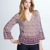 Joie Sadira Printed Silk Blouse in Purple (passion fruit) - Lyst