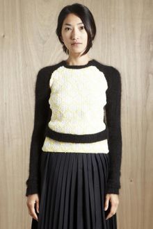 J.W. Anderson J.w. Anderson Womens Rubber Collar Sweater - Lyst