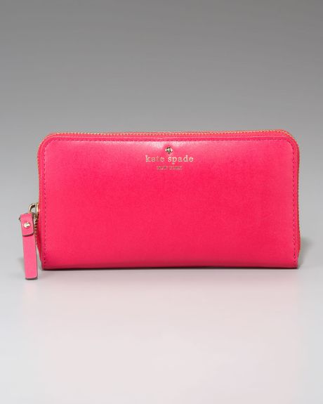 Kate Spade Tudor City Lacey Wallet in Pink (black) - Lyst