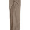 Rick Owens Lilies Draped Stretchjersey Maxi Skirt in Pink (flesh) - Lyst