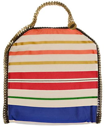  Falabella Silk Striped Shoulder Bag 