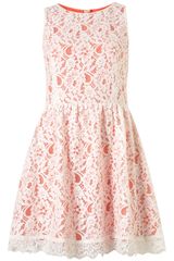 Topshop Sleeveless Lace Dress