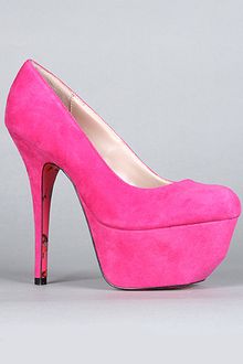 Betsey Johnson The Gemma Shoe in Fuchsia Suede - Lyst