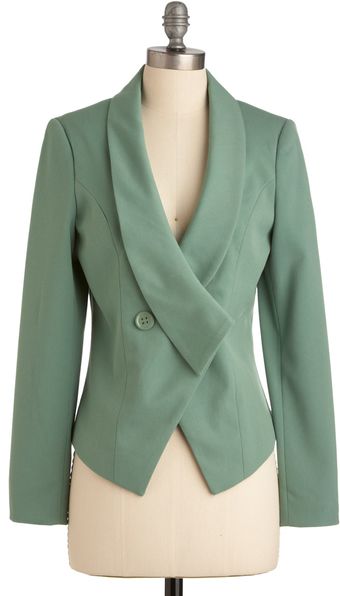 ModCloth Pistachio Wow Blazer - Lyst