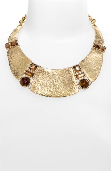 Nordstrom Hammered Metal Collar Necklace in Gold (gold multi) - Lyst