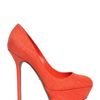 Sergio Rossi 130mm Uptown Linen Pumps in Orange - Lyst