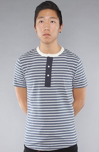 The Scifen Company The Frontline Henley in Navy - Lyst