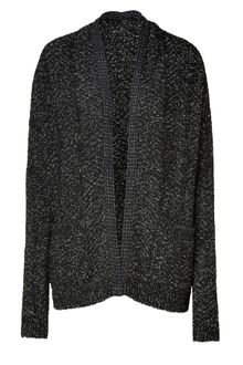 Theyskens' Theory Black/frost Melangé Buttonless Cardigan - Lyst
