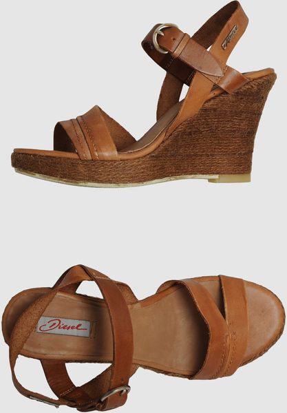 Diesel Wedge in Brown (black) - Lyst