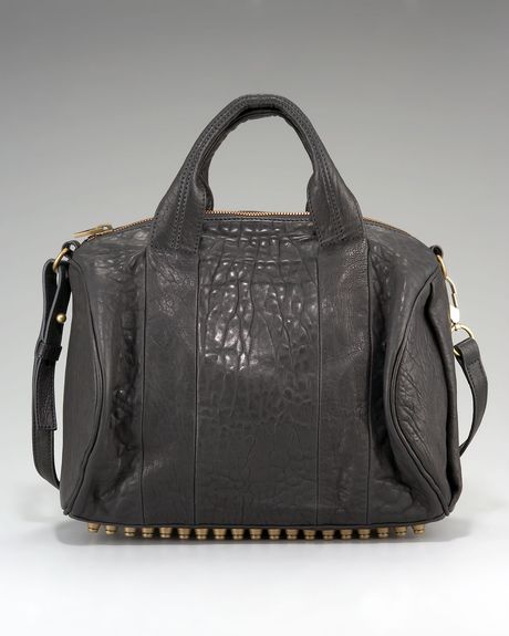 Alexander Wang Rocco Studbottom Satchel in Black