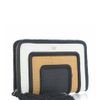 Anya Hindmarch Tricolour Straw Clutch Bag in Beige (black) - Lyst