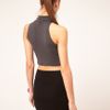 American Apparel Sleeveless Turtleneck Crop Top in Gray (asphalt) - Lyst