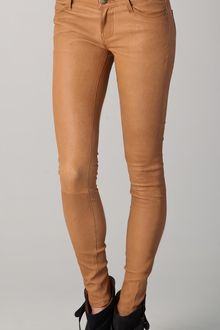 Current/Elliott The Ankle Skinny Leather Pants - Lyst