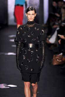 Diane Von Furstenberg Fall 2012 Sheer Turtleneck Blouse - Lyst