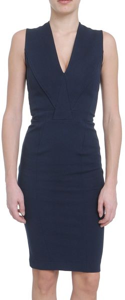 Givenchy Sleeveless Viscose Dress with Deep Neckline in Blue - Lyst