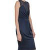 Givenchy Tulle Neckline Draped Dress in Blue - Lyst