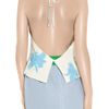 Jonathan Saunders Piya Stretch Silkcrepe Halterneck Top in Blue - Lyst
