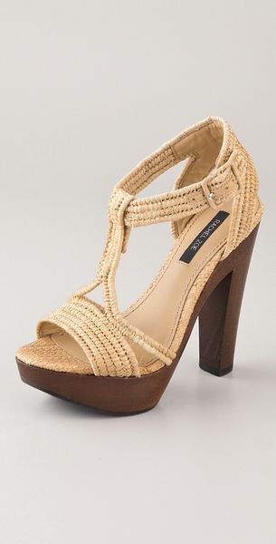 Rachel Zoe Natural Woven Raffia Anita Sandal - Lyst
