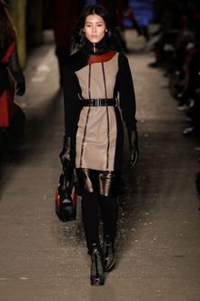 Rag & Bone Fall 2012 High Collar Leather Knee Length Dress In Brown - Lyst