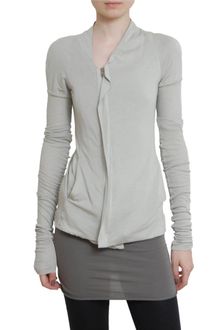 Rick Owens Lilies Jersey Cardigan Sweater with Zip and Pockets - Lyst
