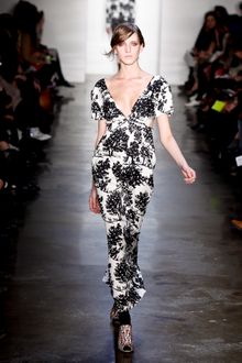 Suno Fall 2012 Illustrated Black And White Gown - Lyst