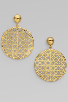 Tory Burch Logo Earrings - Lyst