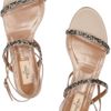 Valentino Crystalembellished Leather Sandals in Pink (rose) - Lyst