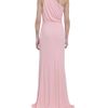 Versace One Shoulder Long Dress with Slit in Pink - Lyst