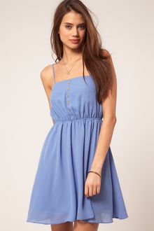ASOS Collection Asos Strappy Dress with Skater Skirt - Lyst