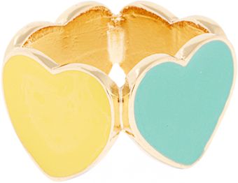ASOS Collection Asos Four Enamel Hearts Ring - Lyst