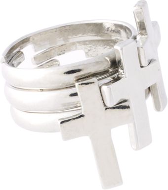 ASOS Collection Asos Adjustable Multipack Cross Rings - Lyst