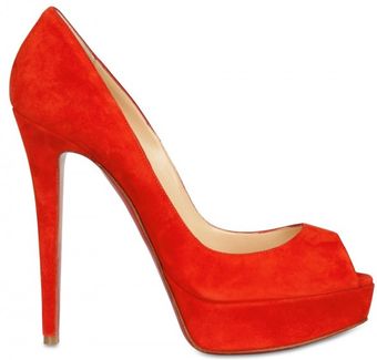 Christian Louboutin 140mm Banana Suede Open Toe Pumps - Lyst