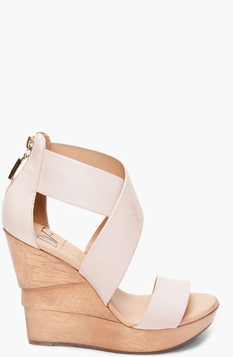 Diane Von Furstenberg Beige Opal Wedges - Lyst
