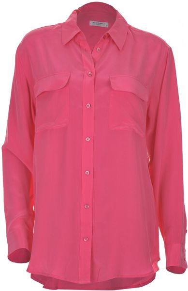 Equipment Hot Pink Silk Signature Shirt in Pink - Lyst
