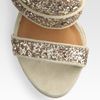 Givenchy Glittercoated Leather and Suede Sandals in Gold - Lyst