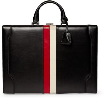 Gucci Striped Leather Briefcase - Lyst