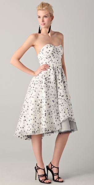  Strapless Seamed Bodice Dress 