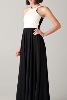 Mason by Michelle Mason Ivory Leather Bodice Gown - Lyst